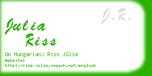 julia riss business card